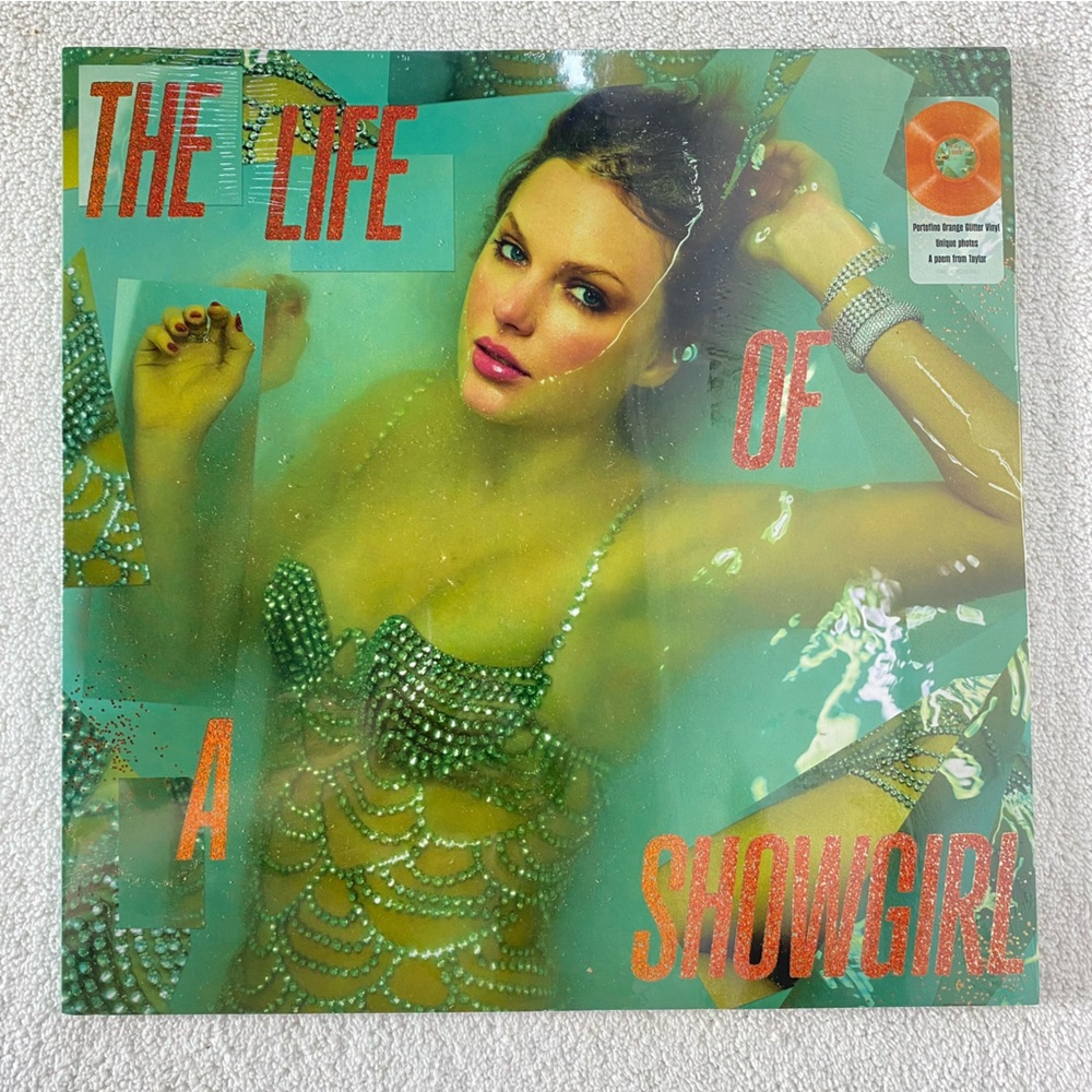 The Life of a Showgirl Sweat and Vanilla Perfume Portofino Orange Glitter Vinyl